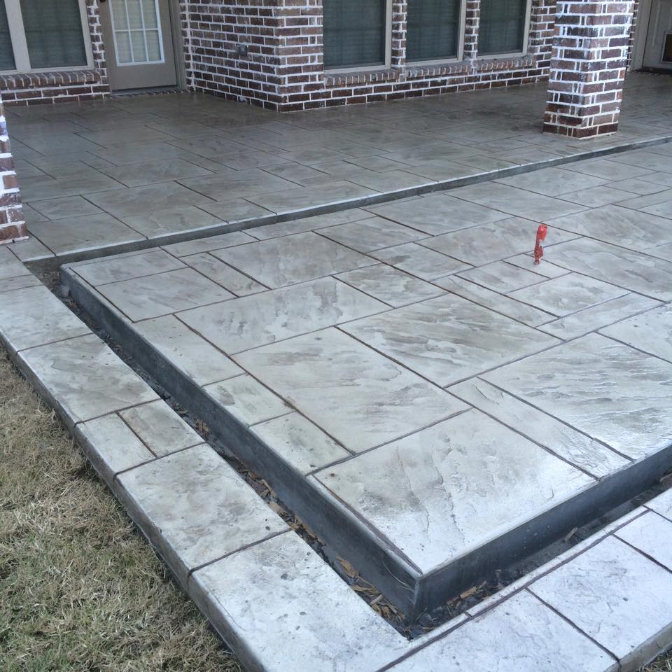 Stamped concrete patio