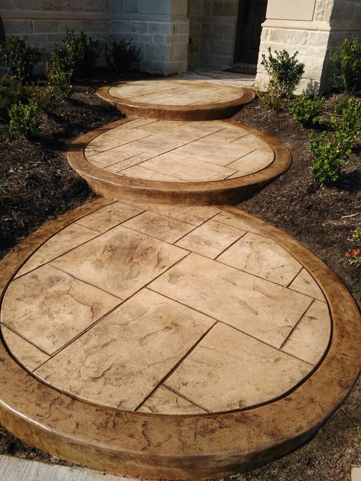 Stamped concrete steps